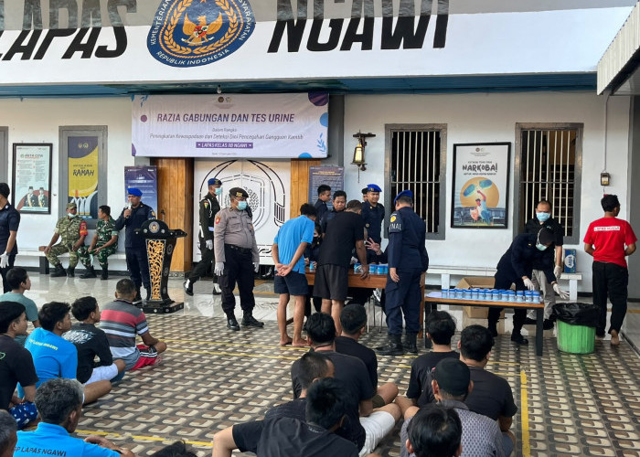 Polres Ngawi Bersama TNI dan BNNK Gelar Razia, Wujudkan Lapas Bersih Narkoba