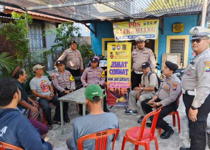 Polsek Wonocolo Gelar Jumat Curhat, Ajak Warga Margorejo Jaga Keamanan Bersama