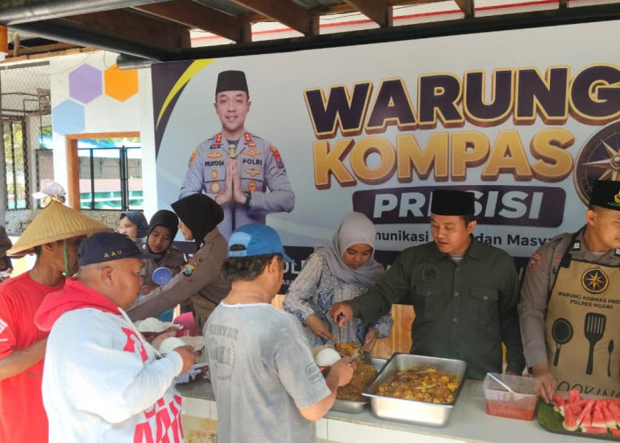 Warung Kompas Presisi Polres Ngawi, Berbagi Makan Gratis dan Serap Aspirasi Warga 