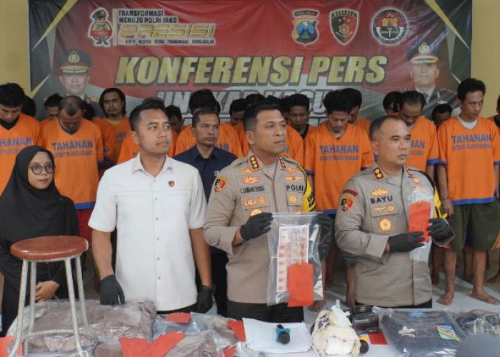 Polresta Sidoarjo Ungkap 53 Perjudian dan Ringkus 56 Tersangka