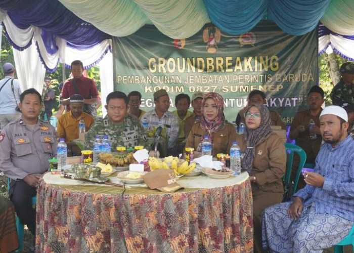 Dandim Sumenep Ikuti Groundbreaking Jembatan Garuda di Ambunten