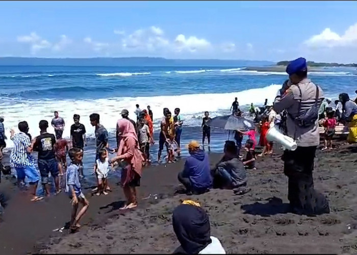 Kapolres Bayu Tingkatkan Imbauan di Tempat Wisata Pantai