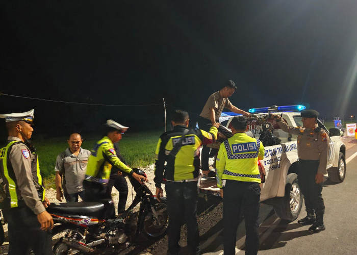Polres Lamongan Giat Patroli Harkamtibmas Sasar Balap Liar di Jalur Lintas Utara