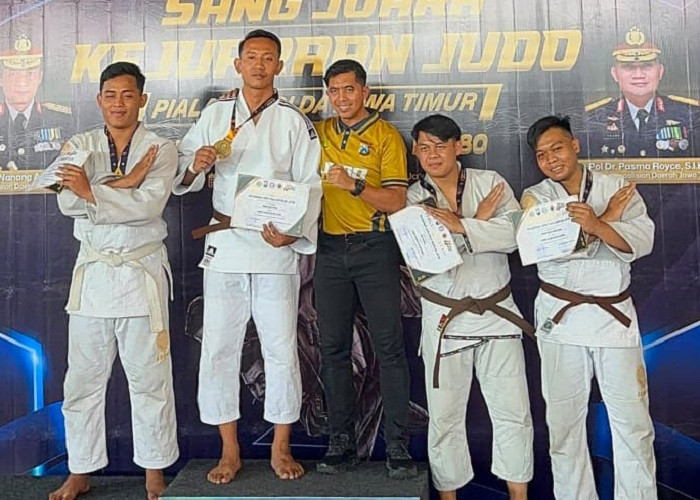 Bripda Rizqy Satlantas Polres Lamongan Raih Emas Judo Kelas -81 Kg Piala Kapolda Jatim 2026