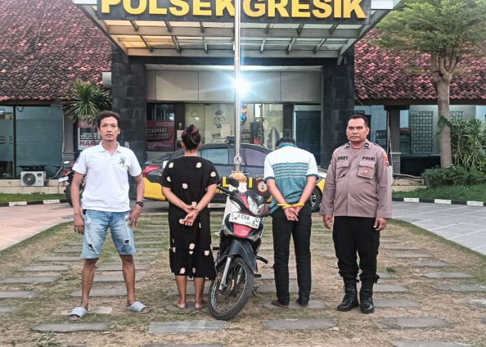 Curi Motor Bareng Kekasih di Gresik, Dua Sejoli Diringkus Polisi