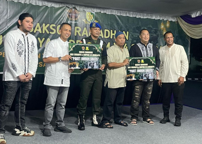 Baksos Ramadan, HDCI Surabaya dan Denpom V/4 Brawijaya Santuni Anak Yatim dan Berikan Paket Umrah