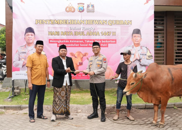 Iduladha 2026, Polresta Sidoarjo Salurkan 100 Hewan Kurban 