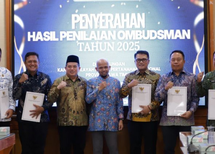 15 Kantah di Jawa Timur Terima Hasil Penilaian Kepatuhan Pelayanan Publik Ombudsman RI