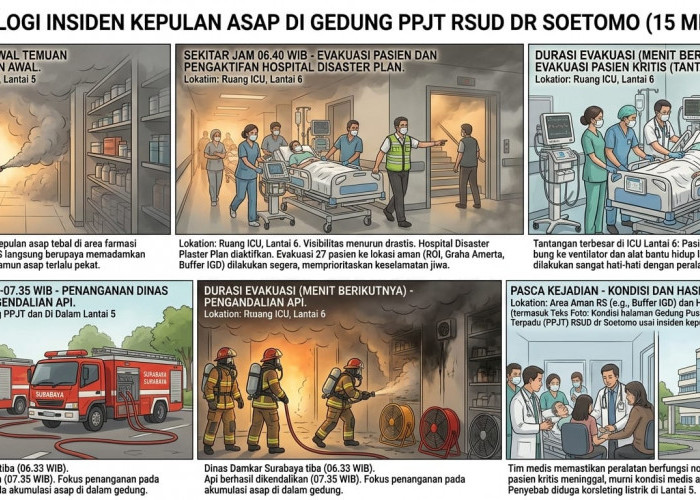 RSUD dr Soetomo Beberkan Kronologi Kebakaran di Gedung PPJT, Tim Internal Sempat Gunakan APAR