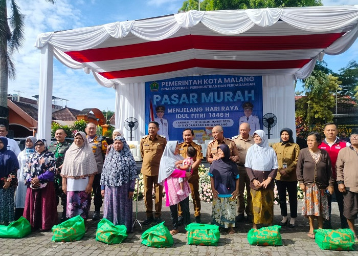 Jelang Hari Raya Idulfitri, Wali Kota Malang Wahyu Hidayat Launching Pasar Murah 