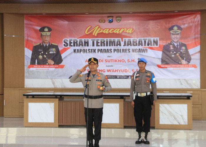Kapolres Ngawi Pimpin Upacara Sertijab Kapolsek Padas 