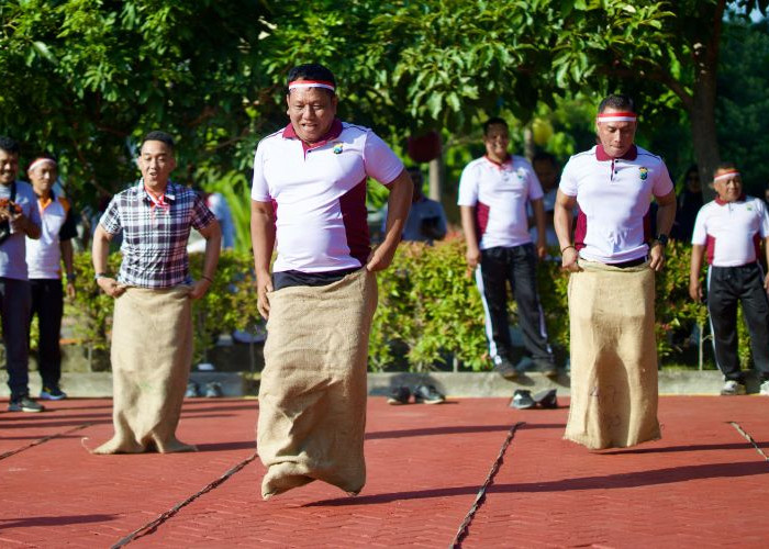 Fun Walk hingga Aneka Lomba, Meriahkan HUT Ke-80 Kemerdekaan RI ala Polresta Sidoarjo