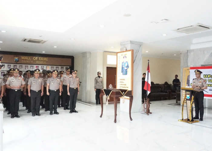Kapolresta Sidoarjo Pimpin Sertijab, Tekankan Integritas dan Pelayanan Prima