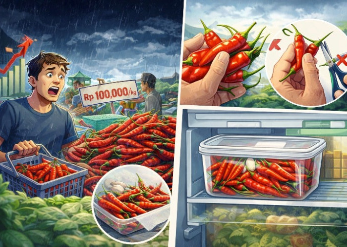 Harga Cabai Rawit Meroket Jelang Lebaran 2026, Ini Cara Menyimpan Cabai agar Awet hingga 1 Bulan 