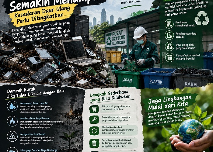 Sampah Elektronik Menumpuk, Ini Cara Daur Ulang untuk Cegah Pencemaran