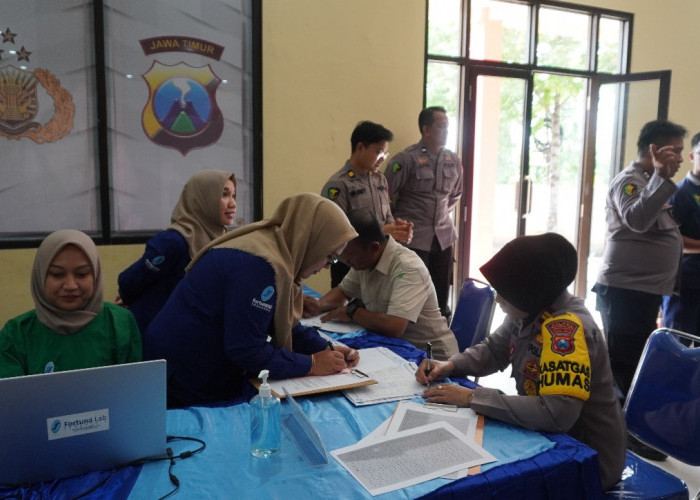 Persiapan Pengamanan Pemilu 2024, Polres Bangkalan Gelar Pemeriksaan Kesehatan Berkala