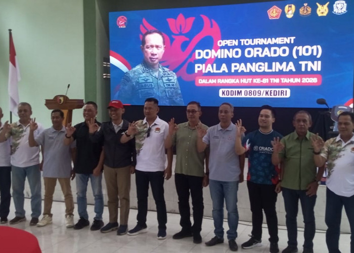 Kodim 0809/Kediri dan Pengcab Orado Gelar Turnamen Domino Piala Panglima TNI