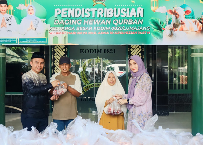 Sembelih 6 Hewan Kurban, Dandim: Iduladha Perkuat Nilai Keikhlasan dan Kepedulian