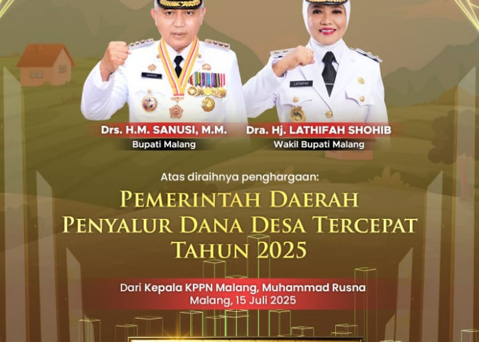 Pemkab Malang Raih Penghargaan Kategori Pemda Penyalur Dana Desa Tercepat Tahun 2025