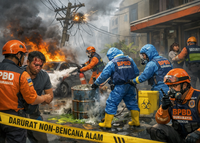 Sepanjang 2025 BPBD Surabaya Tangani Lebih dari 18 Ribu Kejadian Darurat Non Bencana