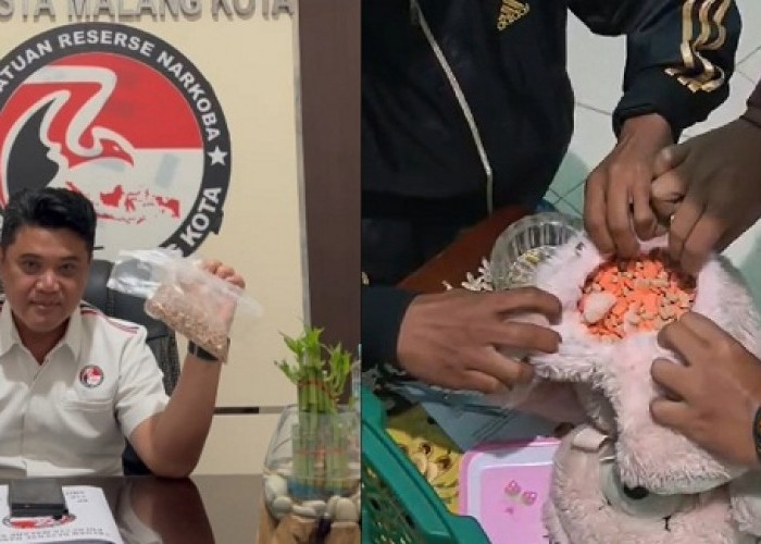 Polresta Malang Kota Amankan 1.461 Ekstasi, 111 Ribu Pil LL, dan  Sabu 45,26 Gram yang Disimpan di  Boneka
