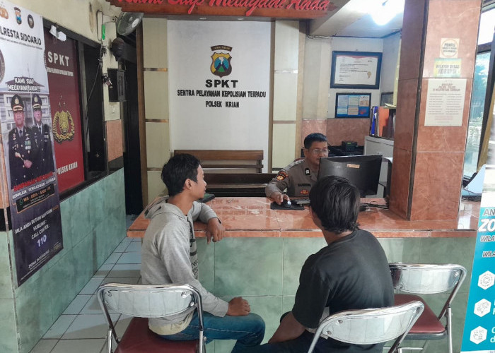 Wujudkan Pelayanan Prima, SPKT Polsek Krian Berikan Layanan Cepat dan Humanis bagi Warga