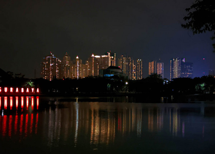 Menikmati Gemerlap City Light Surabaya di Tepian Danau Unesa