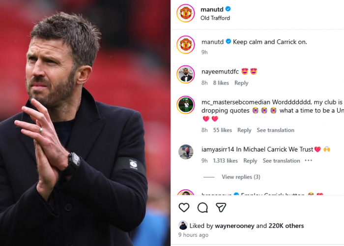 Carrick Tetap Membumi, Usai MU Catat Empat Kemenangan Beruntun