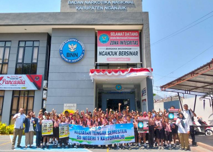 Kegiatan Tengah Semester, SDN 1 Kartoharjo Kunjungan Audiensi ke BNN Nganjuk