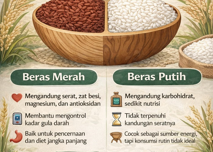 Beras Merah vs Beras Putih, Mana Lebih Baik untuk Kesehatan Jangka Panjang