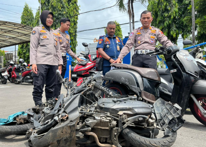 Satlantas Polres Kediri Kota Tetapkan Sopir Bus Harapan Jaya Tersangka Lakalantas Perempatan Muning