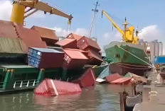 Kapal Pacific 88 Miring di Dermaga Jamrud Selatan, Sejumlah Peti Kemas Tercebur dan Satu Pekerja Hilang