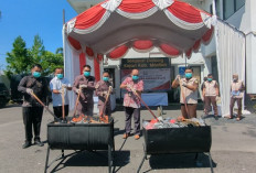 Kejari Kabupaten Madiun Musnahkan 1,1 Kilogram Sabu dan Ribuan Pil Terlarang
