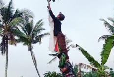 Warga Kibarkan Bendera Merah Putih di Lahan PT Kali Jeruk Baru Lumajang