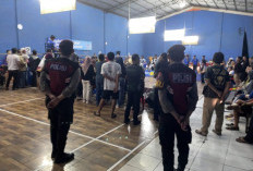 Polisi Bersama Masyarakat, Samapta Polres Ngawi Amankan Kejuaraan Bulutangkis Hydroplus Kejurkab 2026
