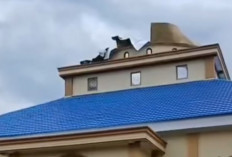 Angin Kencang Robohkan Kubah Masjid Al-Furqon Balongpanggang Gresik