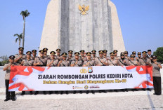 Jelang Hari Bhayangkara Ke-80, Polres Kediri Kota Gelar Ziarah di TMP Joyoboyo
