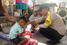 Aksi Humanis Bhabinkamtibmas Bubutan, Bagikan Makanan hingga Bantu Anak Putus Sekolah