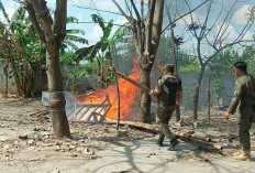 21 Lapak Eks Lokalisasi Krengseng Krian Sidoarjo Dibongkar dan Dibakar