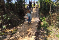 Bertahun-Tahun Lewat Jembatan Bambu, Kini Warga Sambut Jembatan Beton