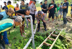 Gercep, Polsek Geneng Selamatkan Warga Ngawi Terperosok ke Dalam Sumur 