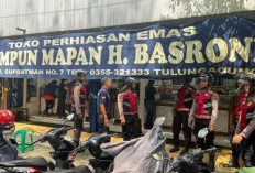 Cegah Aksi Kriminalitas, Sat Samapta Polres Tulungagung Intensifkan Patroli di Kawasan Pertokoan Emas