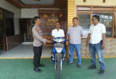 Motor Curian Ditemukan di Paron, Polsek Ngawi Kembalikan Suzuki Shogun kepada Pemilik