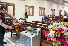 Pastikan Ibadah di Gereja Aman, Polres Ngawi Laksanakan Sterilisasi 