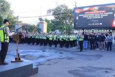 Apel Pengamanan Malam Takbir Iduladha Polres Kediri Kota Tekankan Pendekatan Humanis