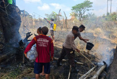 Respon Cepat Polisi Ngawi Bersama Warga Padamkan Kebakaran di Bawah Jembatan Gerih