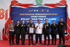 SIM Keliling Sahabat Sidoarjo 24 Jam Nonstop Raih Rekor MURI