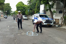 Satlantas Polres Kediri Kota Survei Kondisi Jalan Rusak