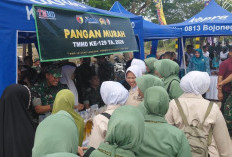 Bazar Pangan Murah Persit Kodim Bojonegoro Meriahkan Pembukaan TMMD 129 di Kesongo Kedungadem