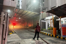 Mobil Listrik Terbakar di Basement Apartemen Trillium Surabaya, Asap Tebal Picu Kepanikan